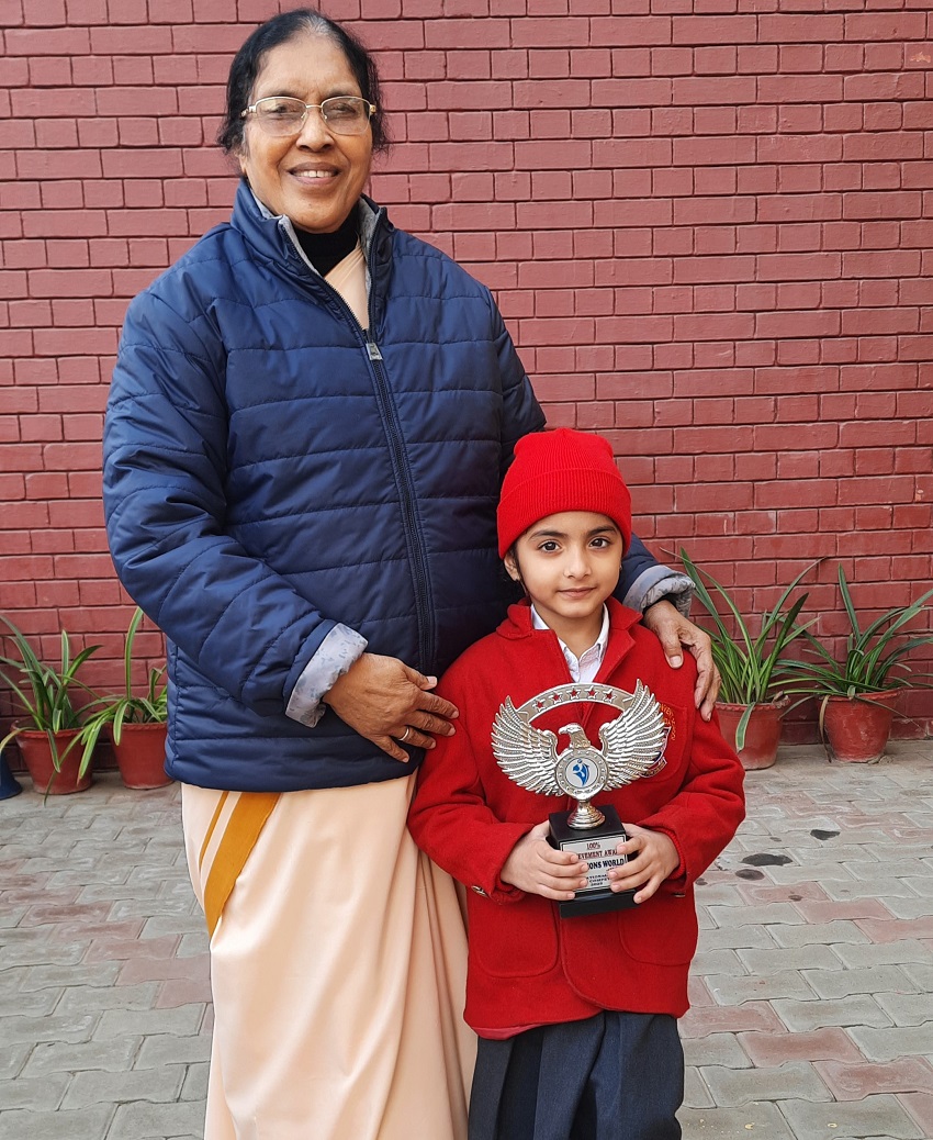 100% ACHIEVEMENT AWARD AT THE CHAMPIONS WORLD INTERNATIONAL LEVEL ABACUS COMPETITION